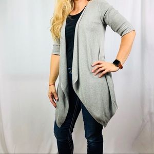 a.n.a long grey cardigan B054
